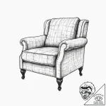 Tattoo sketch a comfortable armchair with a b… – tattoo sketch (№1754440515_0, 06.08.2025 00:35) — tattoovalue.net