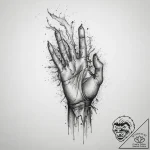 Tattoo sketch: a close-up of perun’s hand, ho… – tattoo sketch (№1754441110_0, 06.08.2025 00:45) — tattoovalue.net