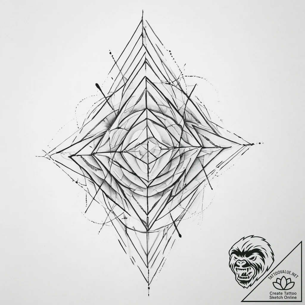 Tattoo sketch a minimalist design of overlapp... - tattoo sketch (№1754441309_0, 06.08.2025 00:48) — tattoovalue.net