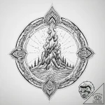 Tattoo sketch a geyser erupting with controll… – tattoo sketch (№1754442104_0, 06.08.2025 01:01) — tattoovalue.net