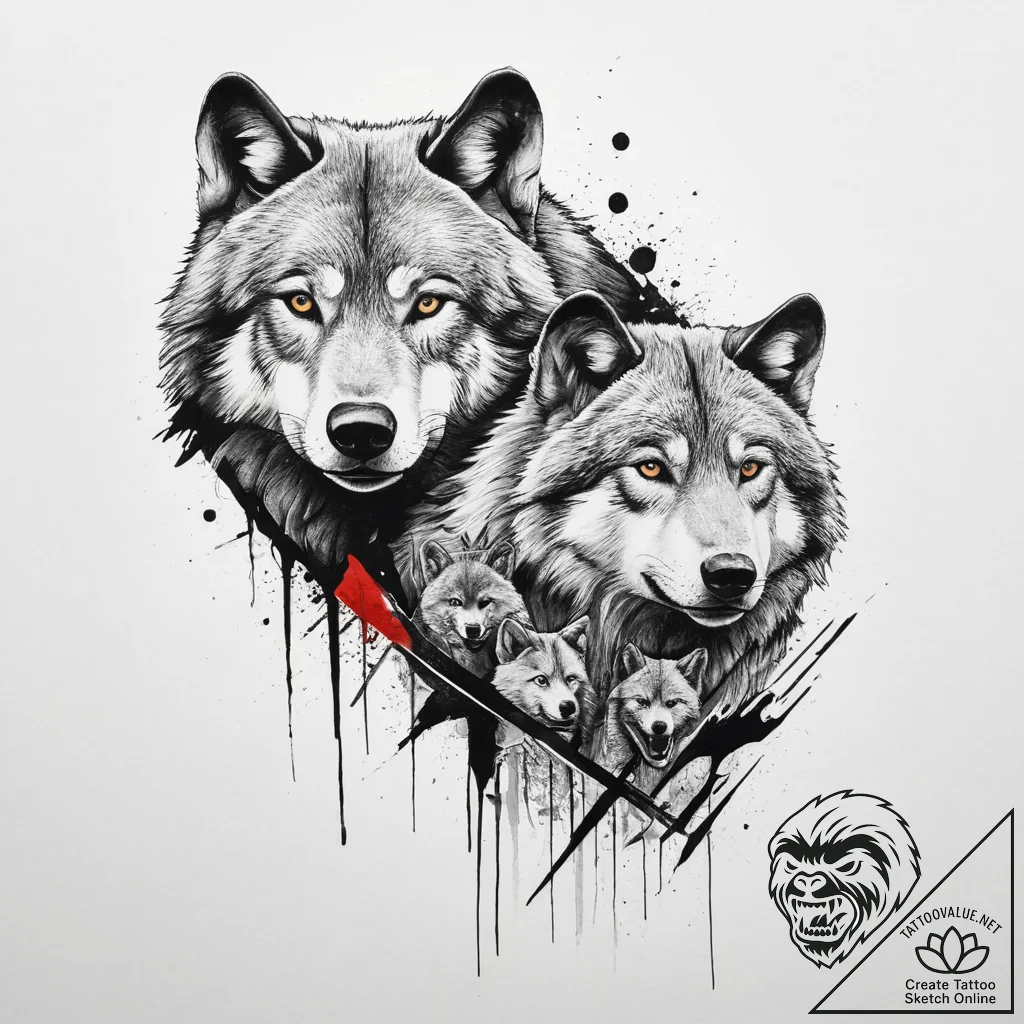 Tattoo design a specific guardian animal (e.g... - tattoo sketch (№1754442506_0, 06.08.2025 01:08) — tattoovalue.net