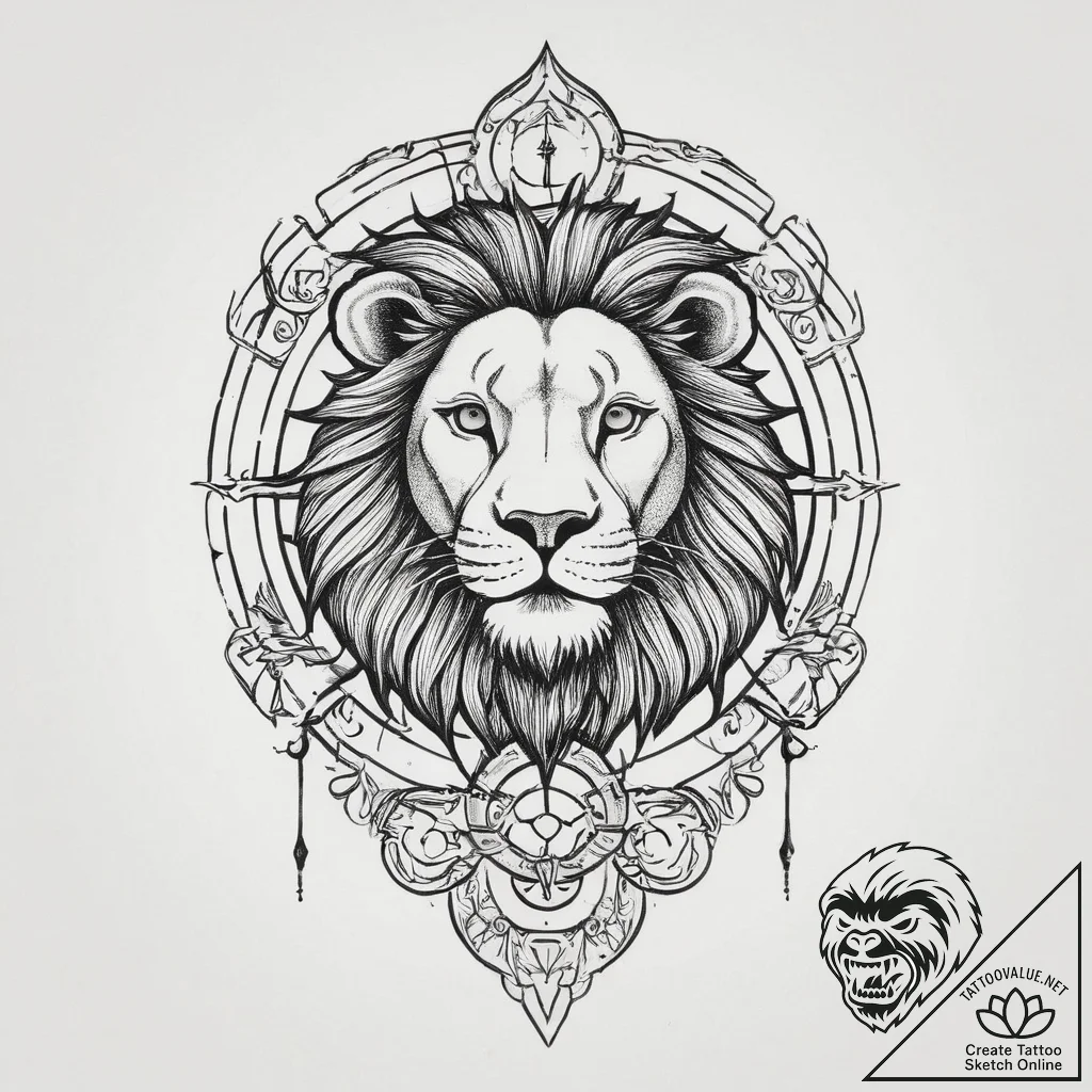 Tattoo design a zodiac animal depicted as a s... - tattoo sketch (№1754443108_0, 06.08.2025 01:18) — tattoovalue.net