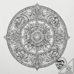 Tattoo sketch a stylized representation of th… – tattoo sketch (№1754447414_0, 06.08.2025 02:30) — tattoovalue.net