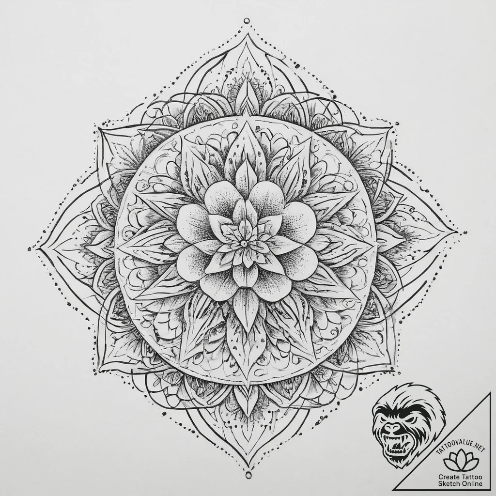 Rose hips, tattoo sketch design, geometric ta... - tattoo sketch (№1754447619_0, 06.08.2025 02:33) — tattoovalue.net