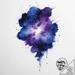 Tattoo sketch a deep indigo and purple waterc… – tattoo sketch (№1754448232_0, 06.08.2025 02:43) — tattoovalue.net