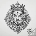 Tattoo sketch a “pro gamer” badge with a crow… – tattoo sketch (№1754449264_0, 06.08.2025 03:01) — tattoovalue.net