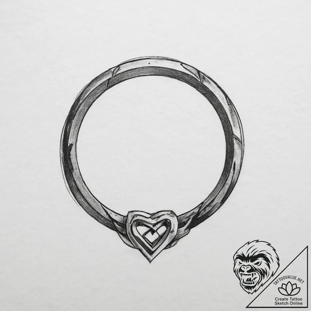 Ring, tattoo sketch design, black and grey ta... - tattoo sketch (№1754449674_0, 06.08.2025 03:07) — tattoovalue.net