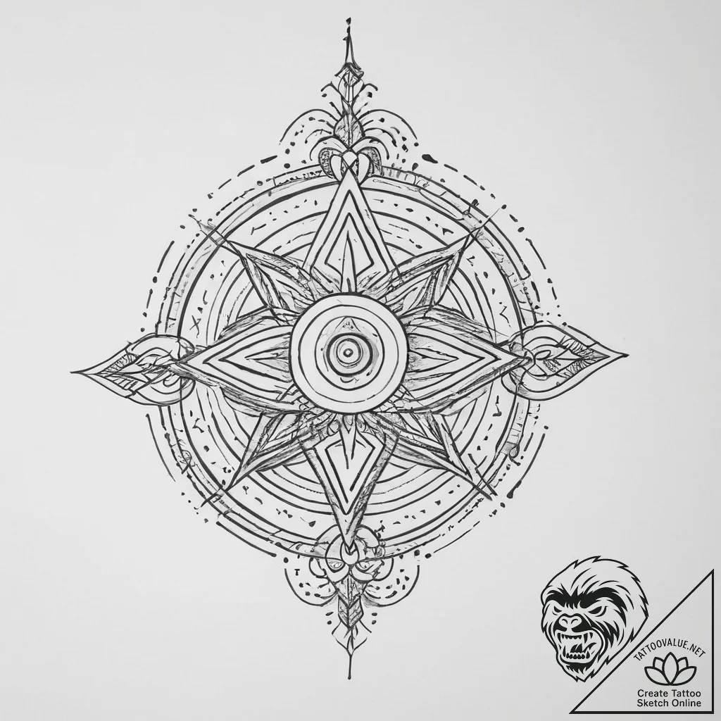 Elements (symbols) - tattoo sketch (№1754451101_0, 06.08.2025 03:31) — tattoovalue.net