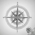 Tattoo sketch a weathered compass, pointing t… – tattoo sketch (№1754453511_0, 06.08.2025 04:11) — tattoovalue.net