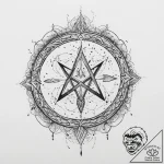 148. tattoo sketch: “veda” rune surrounded by… – tattoo sketch (№1754453713_0, 06.08.2025 04:15) — tattoovalue.net