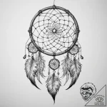 Tattoo sketch a dream catcher where the web c… – tattoo sketch (№1754455923_0, 06.08.2025 04:52) — tattoovalue.net