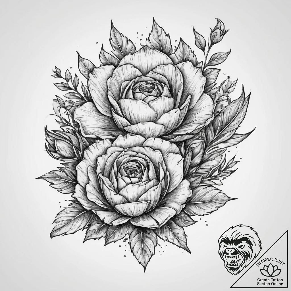 A close-up of a blooming artichoke flower., c... - tattoo sketch (№1754456723_0, 06.08.2025 05:05) — tattoovalue.net