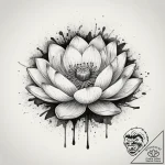 Tattoo design a sturdy and beautiful lotus fl… – tattoo sketch (№1754457729_0, 06.08.2025 05:22) — tattoovalue.net