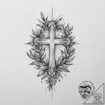 Tattoo sketch a minimalist olive branch, symb… – tattoo sketch (№1754458132_0, 06.08.2025 05:28) — tattoovalue.net