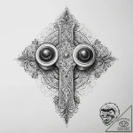 Tattoo design a tiny stylized joystick dotwor… – tattoo sketch (№1754459132_0, 06.08.2025 05:45) — tattoovalue.net