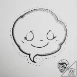 Tattoo design a glowing chat bubble with a me… – tattoo sketch (№1754459534_0, 06.08.2025 05:52) — tattoovalue.net