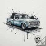 A shot of a road crew laying fresh asphalt.,… – tattoo sketch (№1754459734_0, 06.08.2025 05:55) — tattoovalue.net