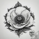 Tattoo sketch a vibrant poppy, with bold wate… – tattoo sketch (№1754460333_0, 06.08.2025 06:05) — tattoovalue.net