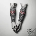Tattoo design a powerful, muscular forearm wi… – tattoo sketch (№1754461135_0, 06.08.2025 06:18) — tattoovalue.net