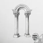 Tattoo sketch a robust archway or pillar, sym… – tattoo sketch (№1754461537_0, 06.08.2025 06:25) — tattoovalue.net