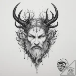 A dark, mysterious tattoo sketch of veles, th… – tattoo sketch (№1754462137_0, 06.08.2025 06:35) — tattoovalue.net