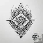 Tattoo sketch a geometric design that complet… – tattoo sketch (№1754463351_0, 06.08.2025 06:55) — tattoovalue.net