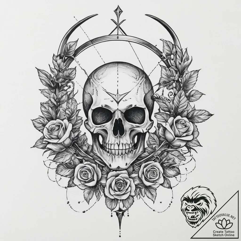 Tattoo sketch a sagittarius archer drawing a... - tattoo sketch (№1754465599_0, 06.08.2025 07:33) — tattoovalue.net