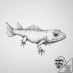 An axolotl – tattoo sketch (№1754465802_0, 06.08.2025 07:36) — tattoovalue.net