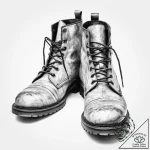 A close-up of a pair of old, cracked leather… – tattoo sketch (№1754467408_0, 06.08.2025 08:03) — tattoovalue.net