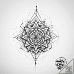 Tattoo sketch a series of interconnected geom… – tattoo sketch (№1754467608_0, 06.08.2025 08:06) — tattoovalue.net