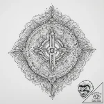 Tattoo sketch a sheet music segment that spel… – tattoo sketch (№1754468014_0, 06.08.2025 08:13) — tattoovalue.net
