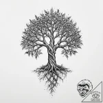 Yggdrasil (tree of life), tattoo sketch desig… – tattoo sketch (№1754469419_0, 06.08.2025 08:36) — tattoovalue.net