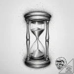 An hourglass filled with city dust instead of… – tattoo sketch (№1754469620_0, 06.08.2025 08:40) — tattoovalue.net