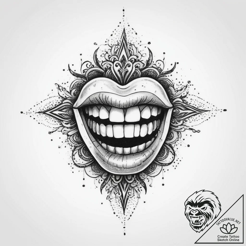 Tattoo design a stylized mimic chest with a h... - tattoo sketch (№1754470629_0, 06.08.2025 08:57) — tattoovalue.net
