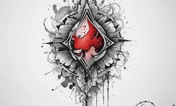 Blood, tattoo drawing outline, on a clean whi... - tattoo sketch (№1754470830_0, 06.08.2025 09:00) — tattoovalue.net