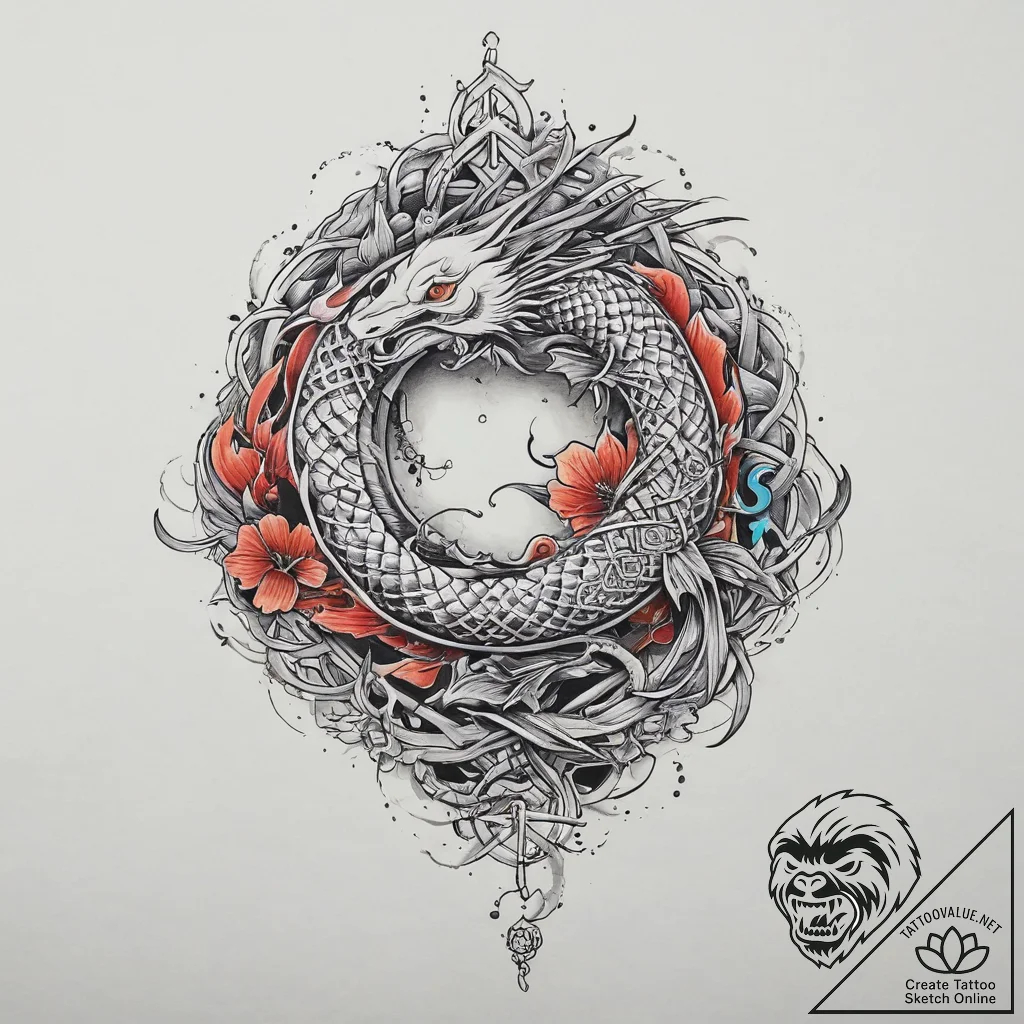 A celtic knotwork animal, tattoo sketch desig... - tattoo sketch (№1754471031_0, 06.08.2025 09:03) — tattoovalue.net