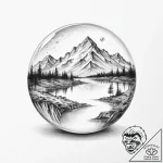 Tattoo design a crystal ball reflecting a mys… – tattoo sketch (№1754471841_0, 06.08.2025 09:17) — tattoovalue.net