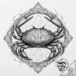 Tattoo design a realistic cancer crab, intric… – tattoo sketch (№1754473453_0, 06.08.2025 09:44) — tattoovalue.net