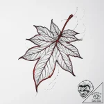 The intricate, vein-like patterns of a dried… – tattoo sketch (№1754473854_0, 06.08.2025 09:50) — tattoovalue.net