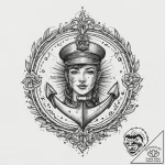 Hero, tattoo drawing outline, soft whip shadi… – tattoo sketch (№1754474055_0, 06.08.2025 09:54) — tattoovalue.net