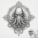 Cthulhu, artistic tattoo sketch, sketch tatto… – tattoo sketch (№1754475260_0, 06.08.2025 10:14) — tattoovalue.net