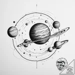 Tattoo sketch a solar system where each plane… – tattoo sketch (№1754475654_0, 06.08.2025 10:20) — tattoovalue.net