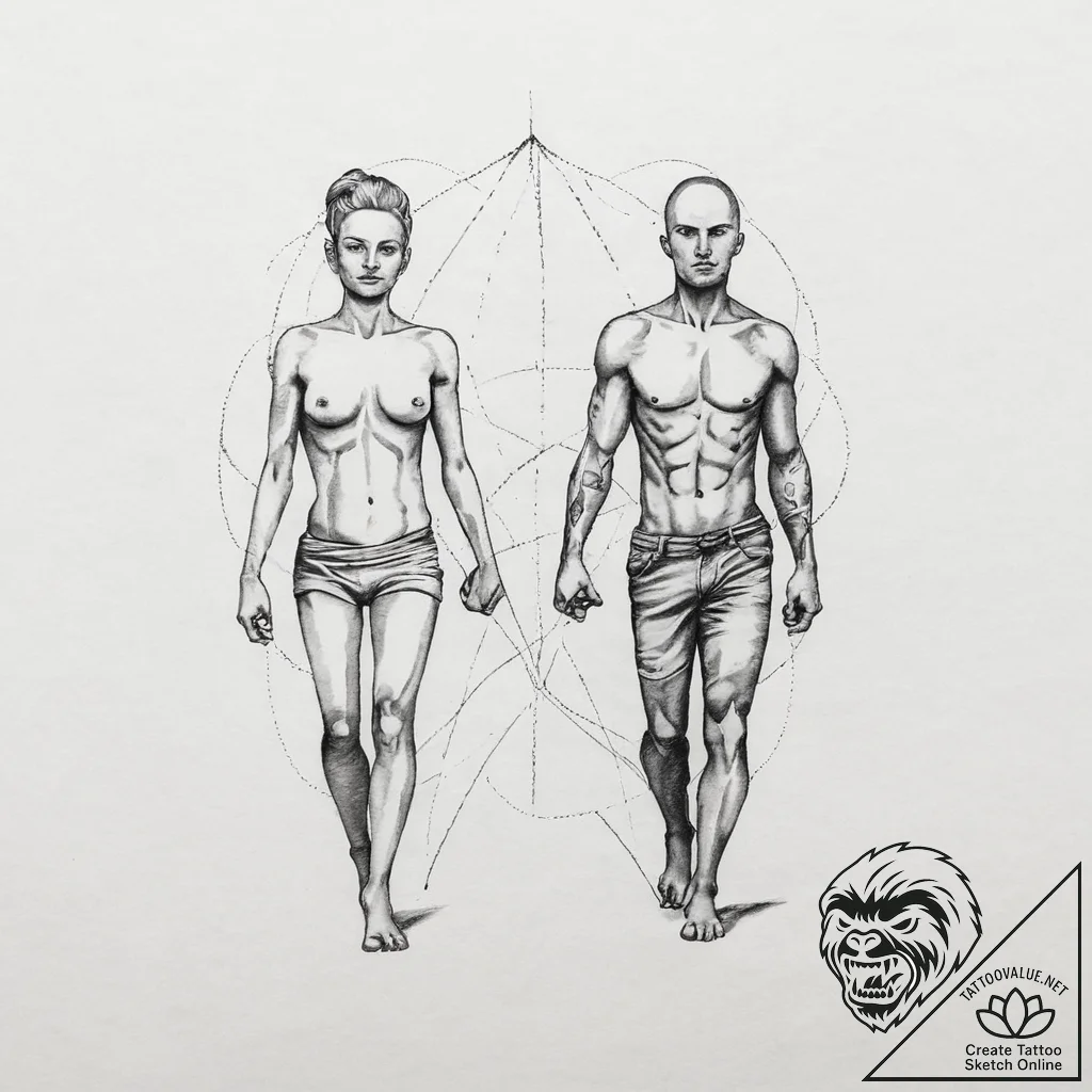 Tattoo sketch an abstract representation of a... - tattoo sketch (№1754476056_0, 06.08.2025 10:27) — tattoovalue.net
