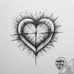 Tattoo design a heartbeat line with a name or… – tattoo sketch (№1754479084_0, 06.08.2025 11:18) — tattoovalue.net