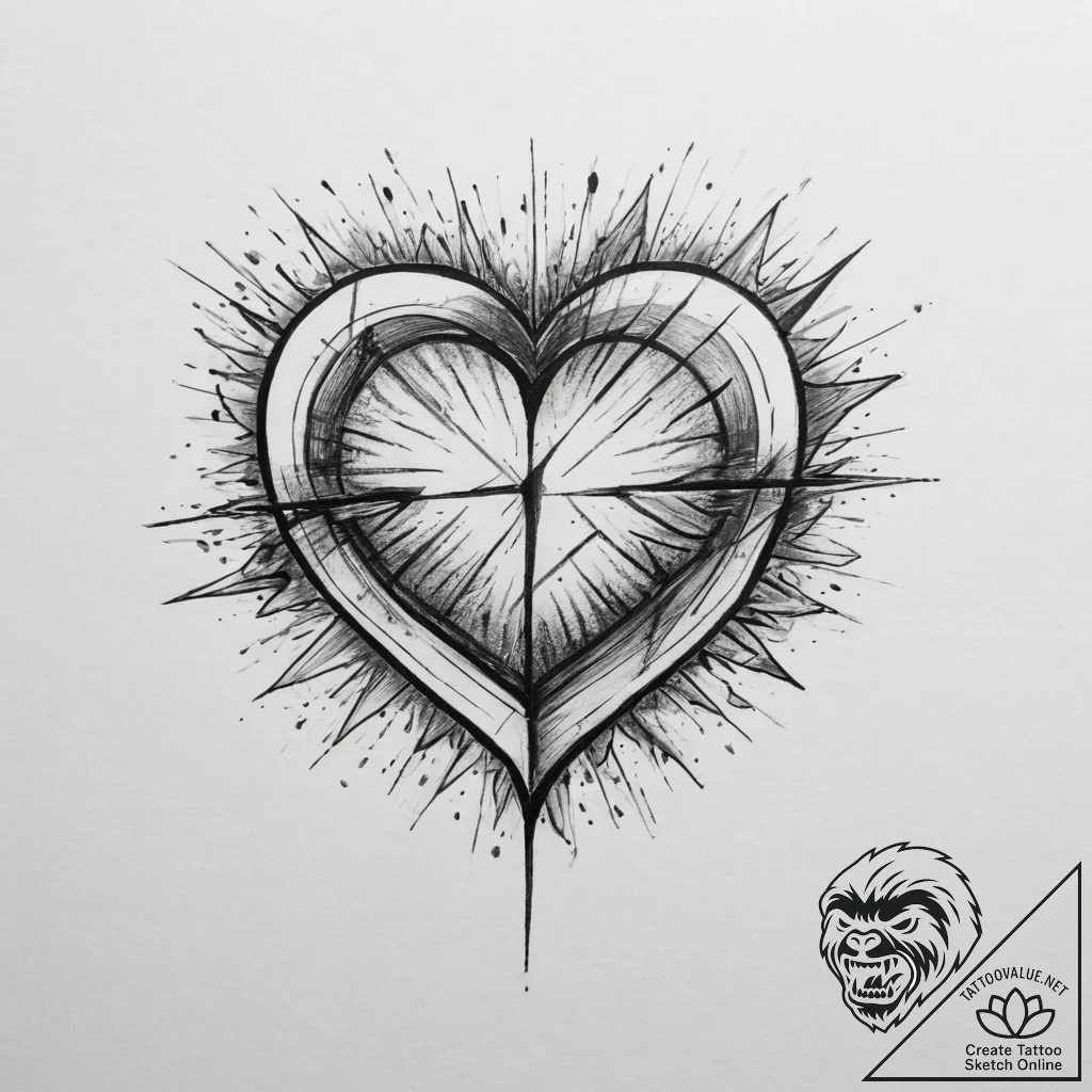 Tattoo design a heartbeat line with a name or... - tattoo sketch (№1754479084_0, 06.08.2025 11:18) — tattoovalue.net