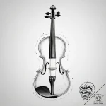Tattoo design a classical music instrument (e… – tattoo sketch (№1754480288_0, 06.08.2025 11:38) — tattoovalue.net
