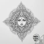 Tattoo design a classic 8-bit character’s fac… – tattoo sketch (№1754480491_0, 06.08.2025 11:41) — tattoovalue.net