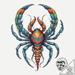 Tattoo design a sharp scorpio scorpion, its t… – tattoo sketch (№1754482539_0, 06.08.2025 12:15) — tattoovalue.net