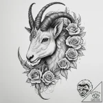 Tattoo design a capricorn goat-fish whose tai… – tattoo sketch (№1754483153_0, 06.08.2025 12:25) — tattoovalue.net
