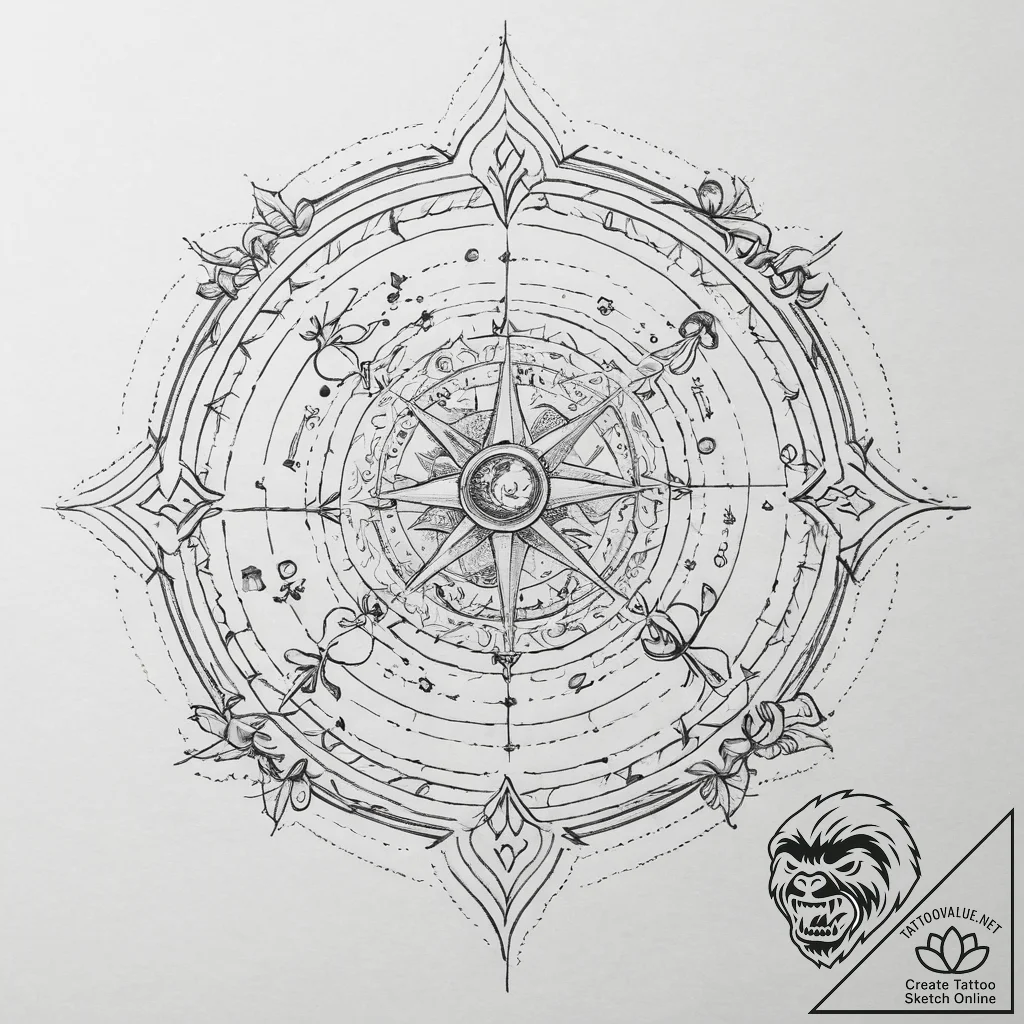 Tattoo sketch the zodiac glyph and its ruling... - tattoo sketch (№1754483357_0, 06.08.2025 12:29) — tattoovalue.net